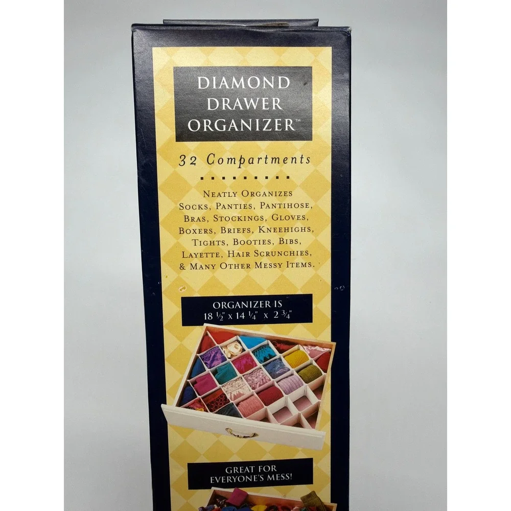 Diamond Drawer Organizer‎ 32 Compartments Socks Underwear Lingerie Storage NWT